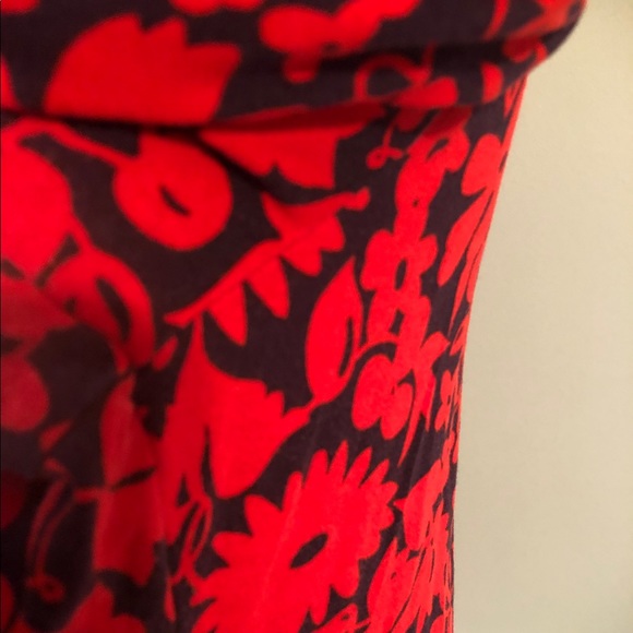 Boden Jersey Wrap Top US 14 blue and red - Picture 2 of 8